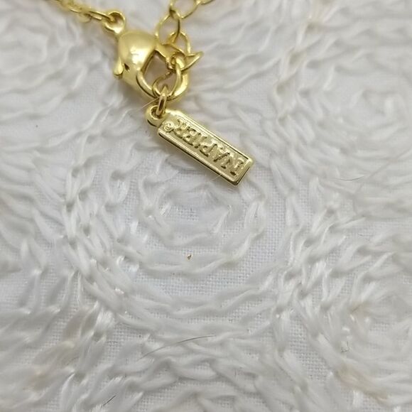 Napier Set Earrings Necklace Square Cream Gold Necklace Earrings - Picture 5 of 10